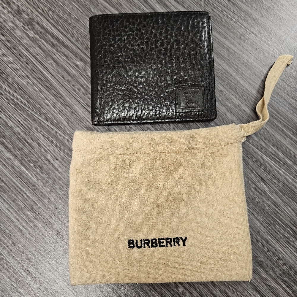 BURBERRYS Vintage Black Leather Bi-Fold Wallet | Mint Condition - Picture 15 of 16